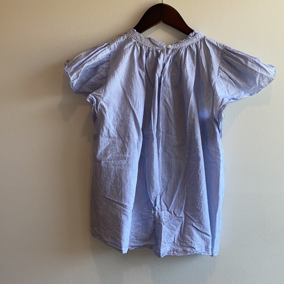 TRUTH BY REPUBLIC FLUTTER SLEEVE STRIPE WOVEN SHIRT SIZE PS - Picture 6 of 9